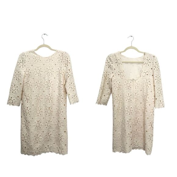 NEW SEZANE Krissy Crochet dress in Ecru - Picture 9 of 11